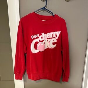 Enjoy Cherry Coke Red Graphic Sweatshirt